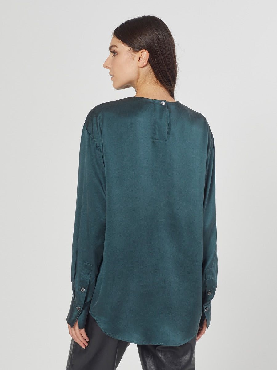 JEUNELLE SILK SATIN SHIRT sold by Equipment product image thumbnail 4