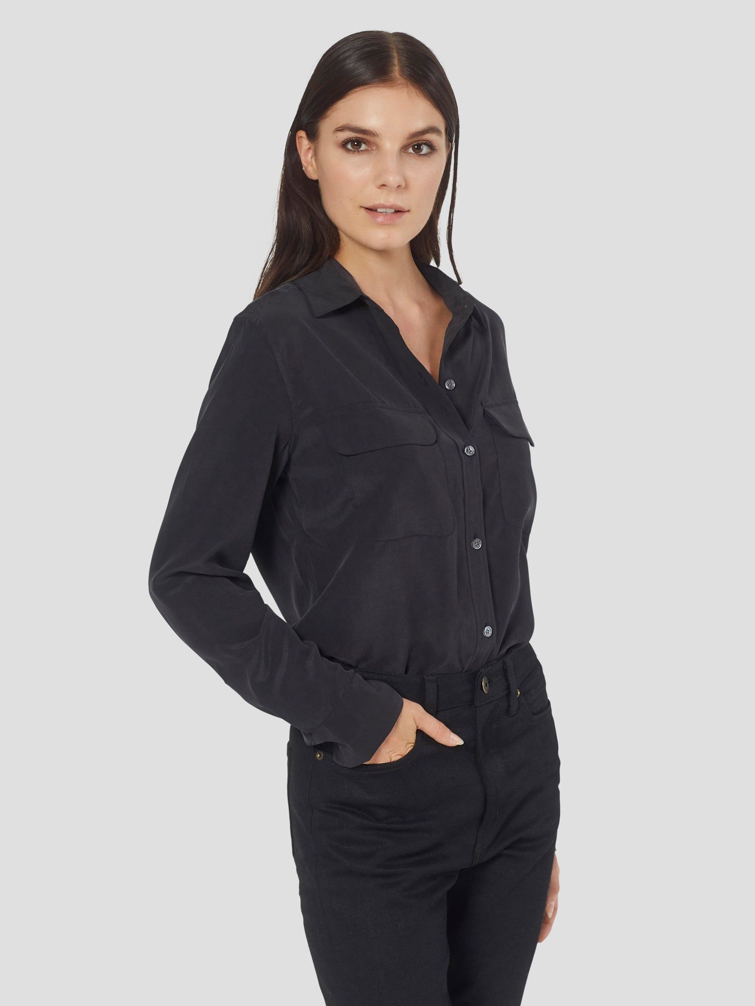 Signature Silk Shirt sold by Equipment product image thumbnail 4