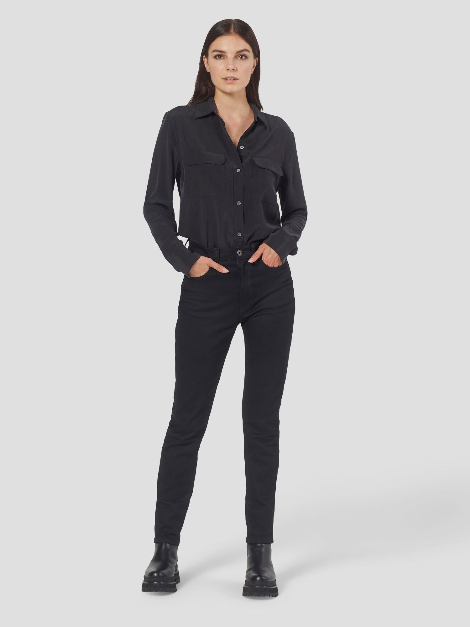 Signature Silk Shirt sold by Equipment product image thumbnail 3