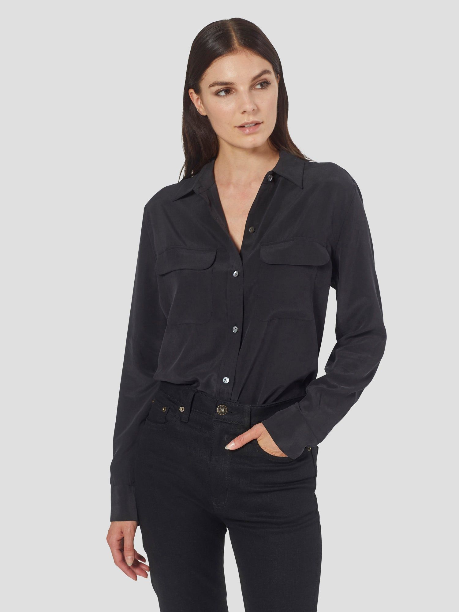 Signature Silk Shirt sold by Equipment product image thumbnail 2
