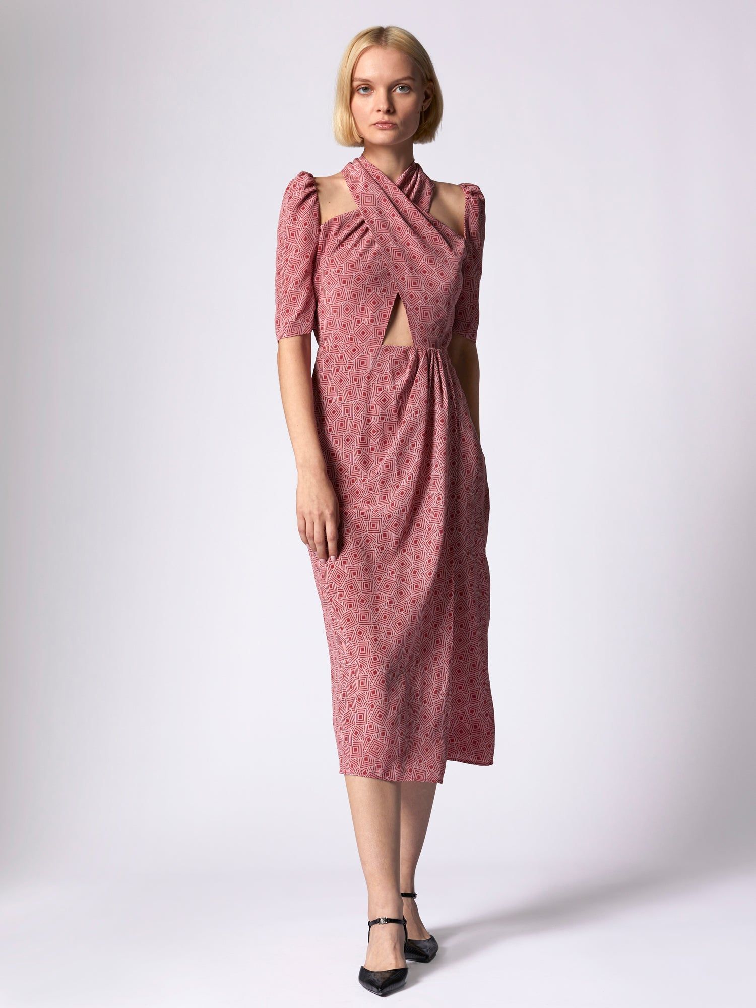 AVELINE MIDI SILK DRESS sold by Equipment