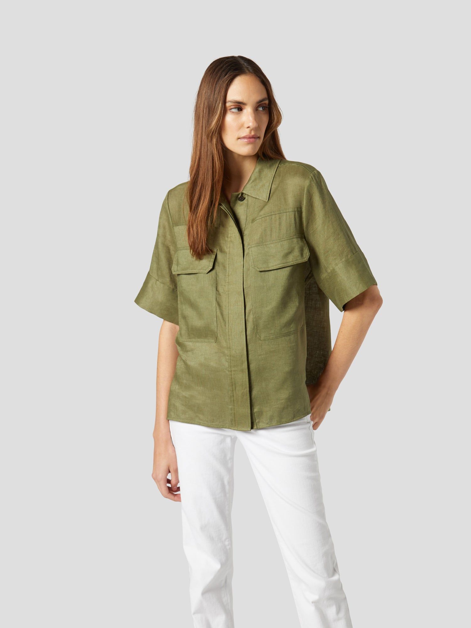 NAVARREL LINEN SHIRT sold by Equipment product image thumbnail 4