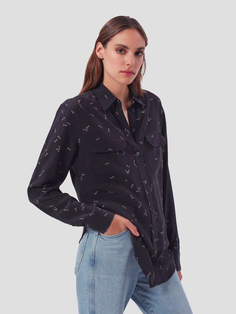 Signature Silk Shirt sold by Equipment product image thumbnail 3