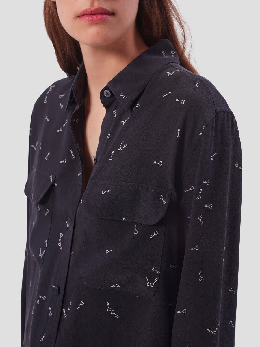 Signature Silk Shirt sold by Equipment product image thumbnail 4