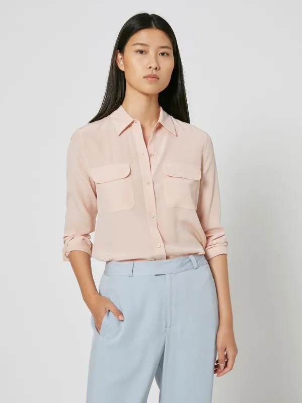 Slim Signature Silk Shirt sold by Equipment
