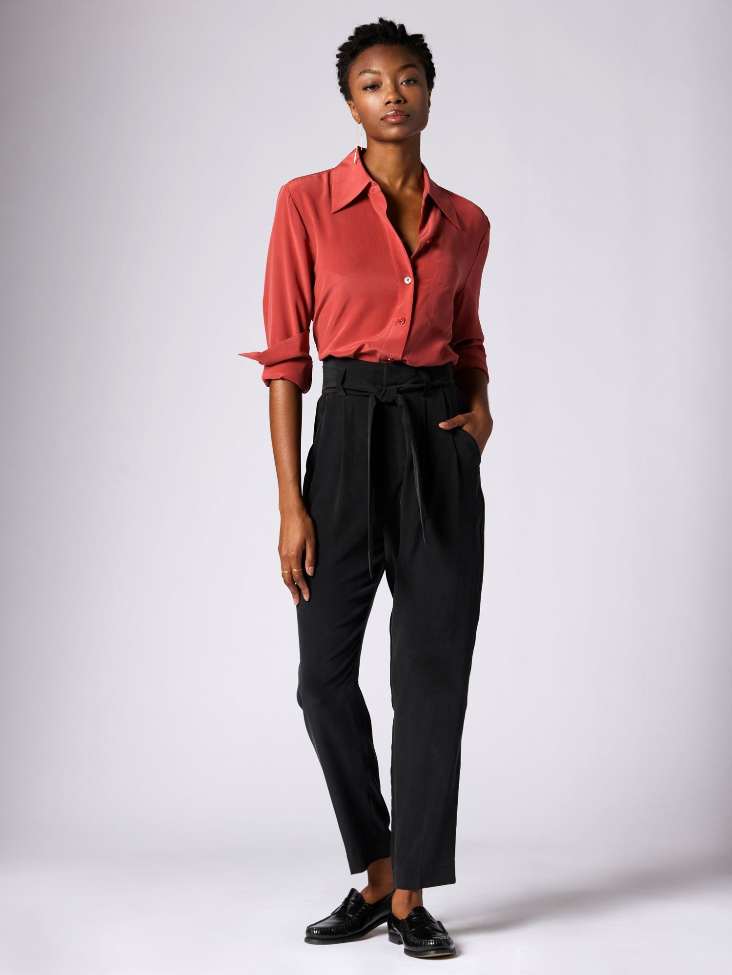 QUINNE LONG SLEEVE SILK SHIRT sold by Equipment product image thumbnail 3