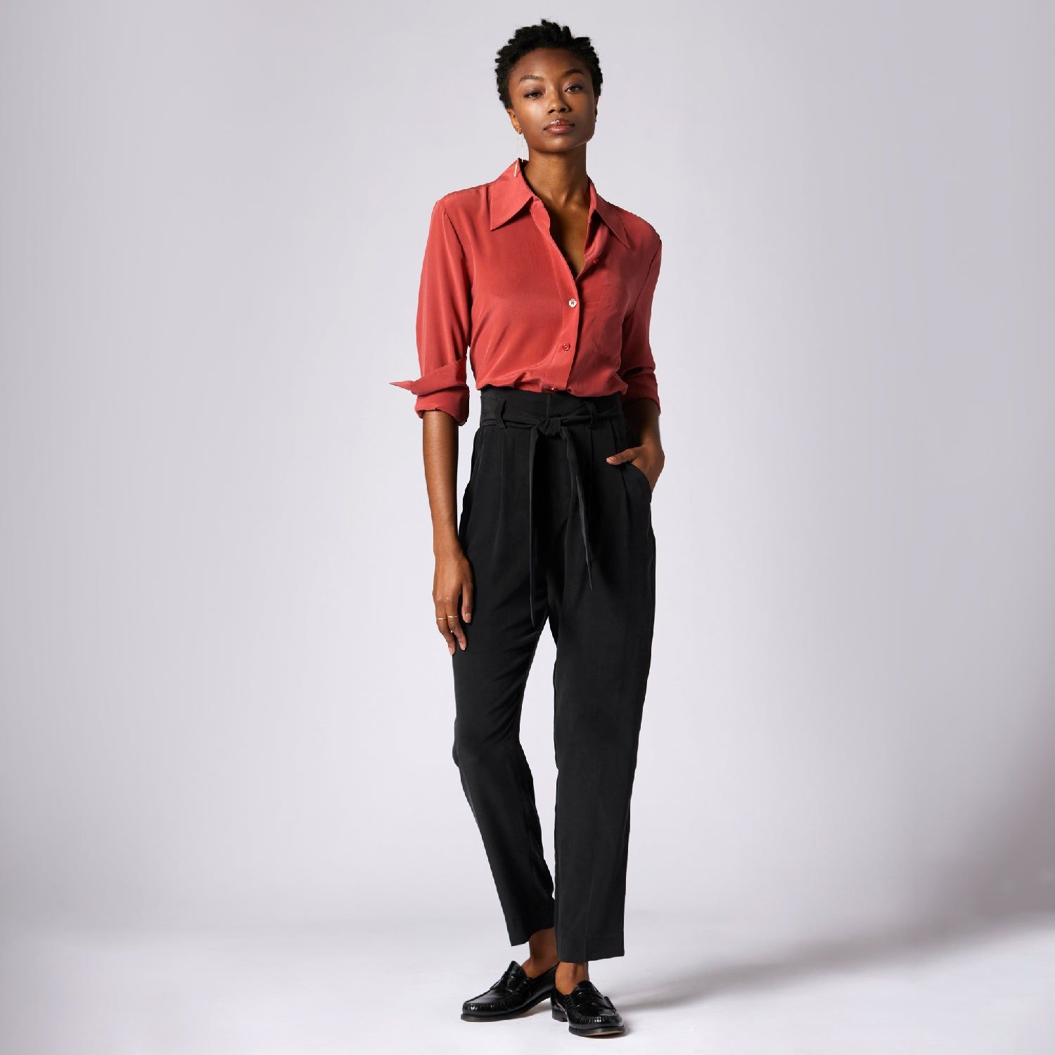 QUINNE LONG SLEEVE SILK SHIRT sold by Equipment product image thumbnail 5