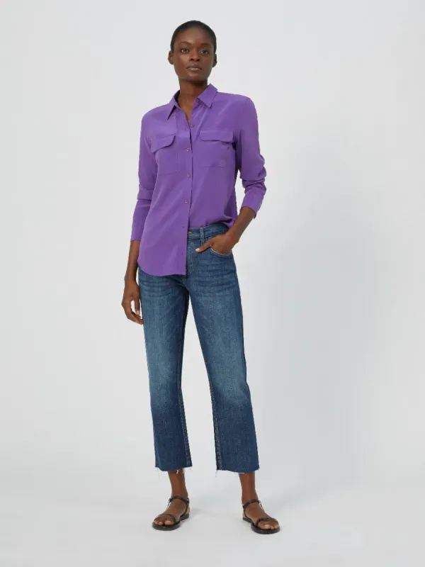 Slim Signature Silk Shirt sold by Equipment