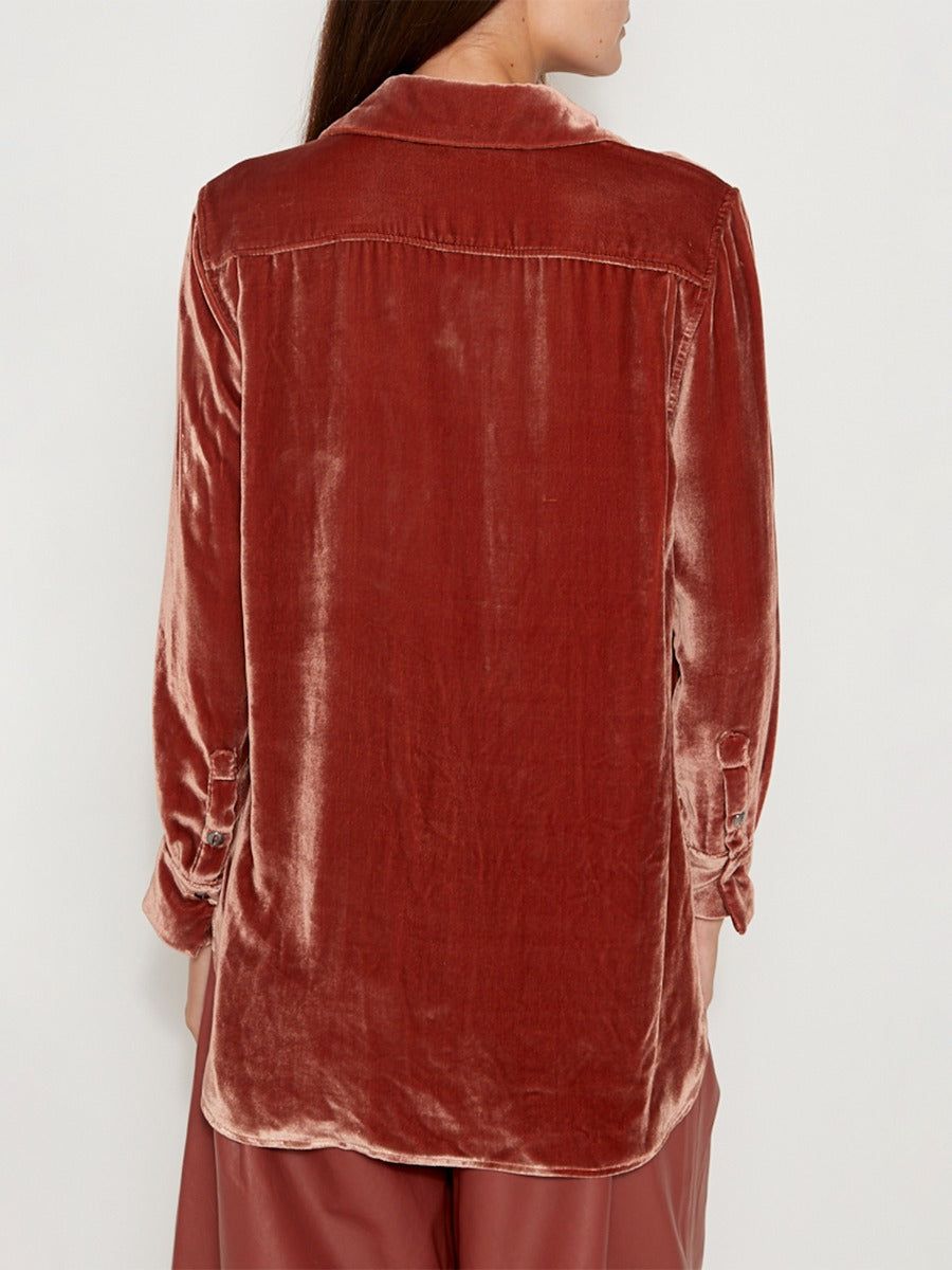 BRADNER VELVET SHIRT sold by Equipment product image thumbnail 3