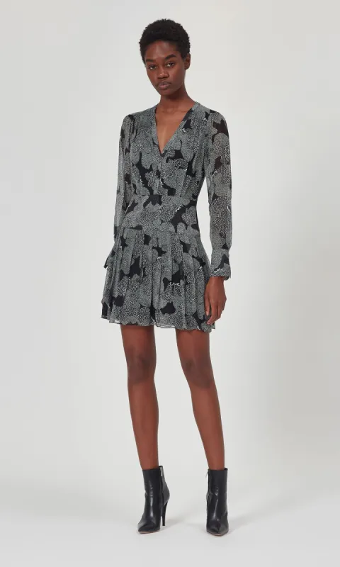 LONG SLEEVE SILK LISLE DRESS sold by Equipment