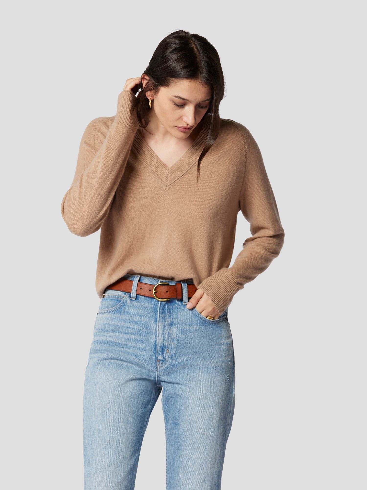 Madalene V-Neck Cashmere Sweater sold by Equipment product image thumbnail 3