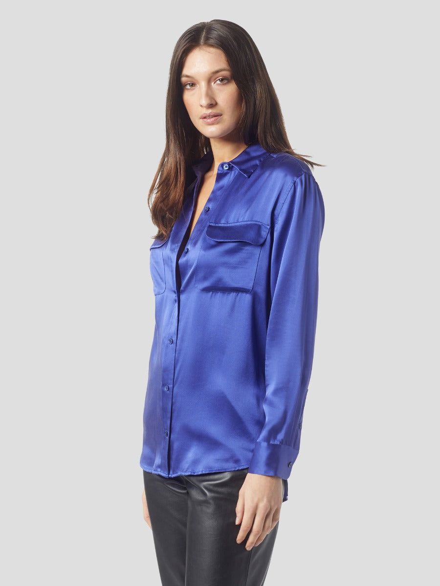 SIGNATURE SILK SATIN SHIRT sold by Equipment product image thumbnail 3
