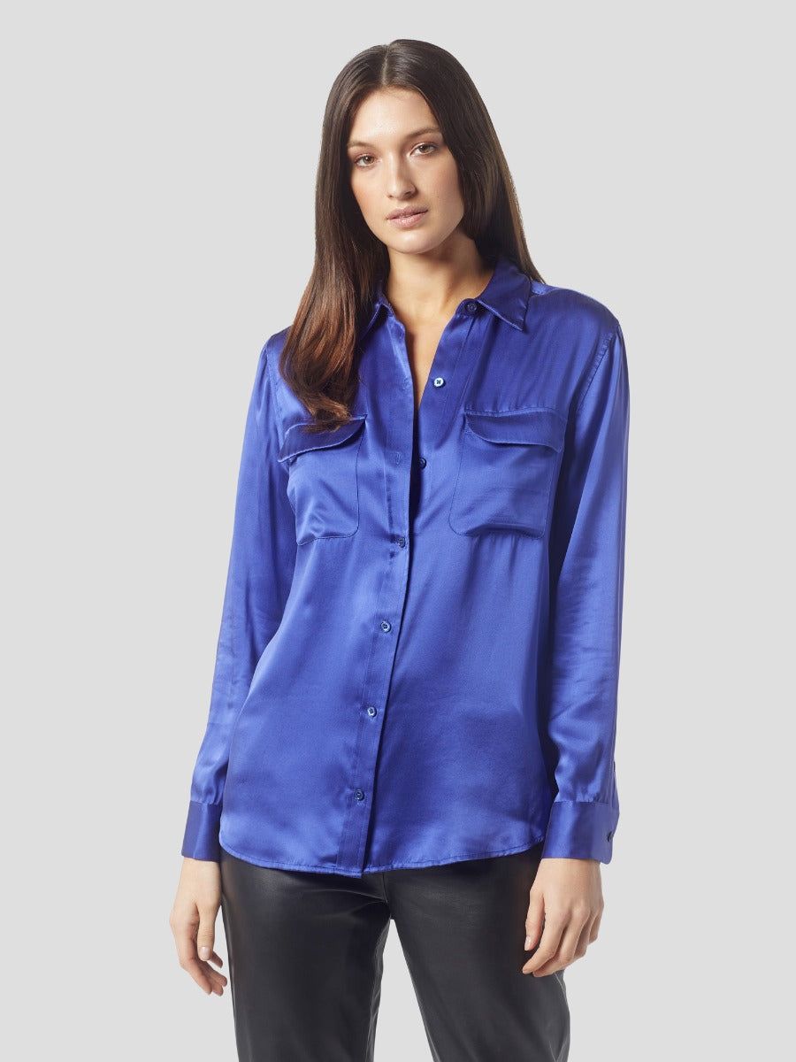 SIGNATURE SILK SATIN SHIRT sold by Equipment product image thumbnail 2