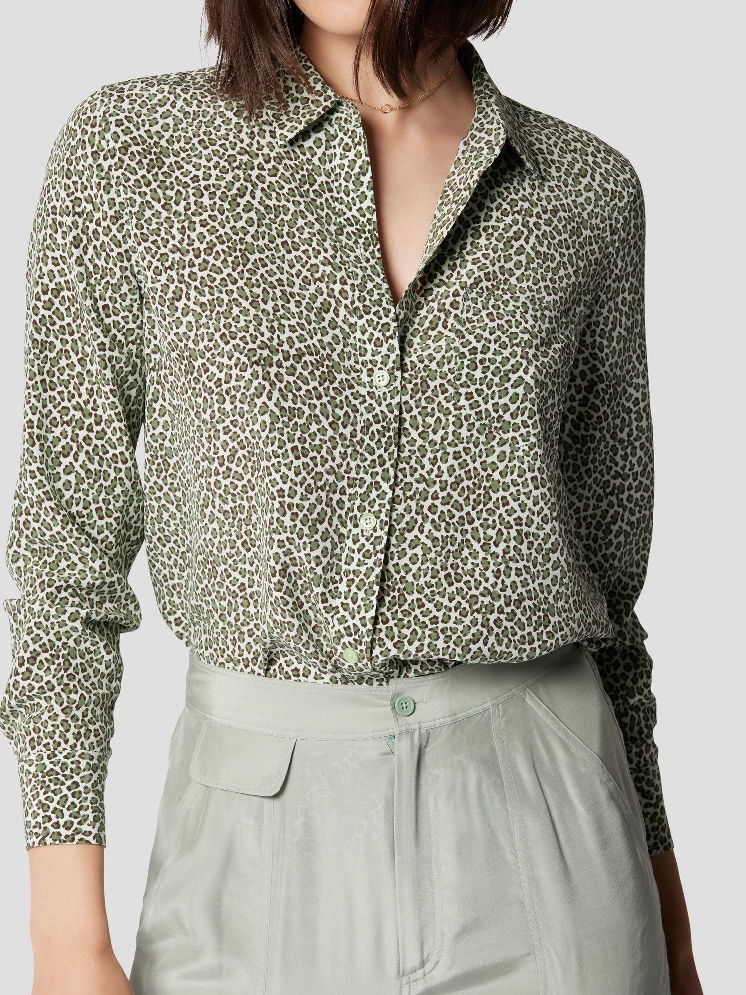 LEEMA SILK SHIRT W/POCKET sold by Equipment product image thumbnail 3