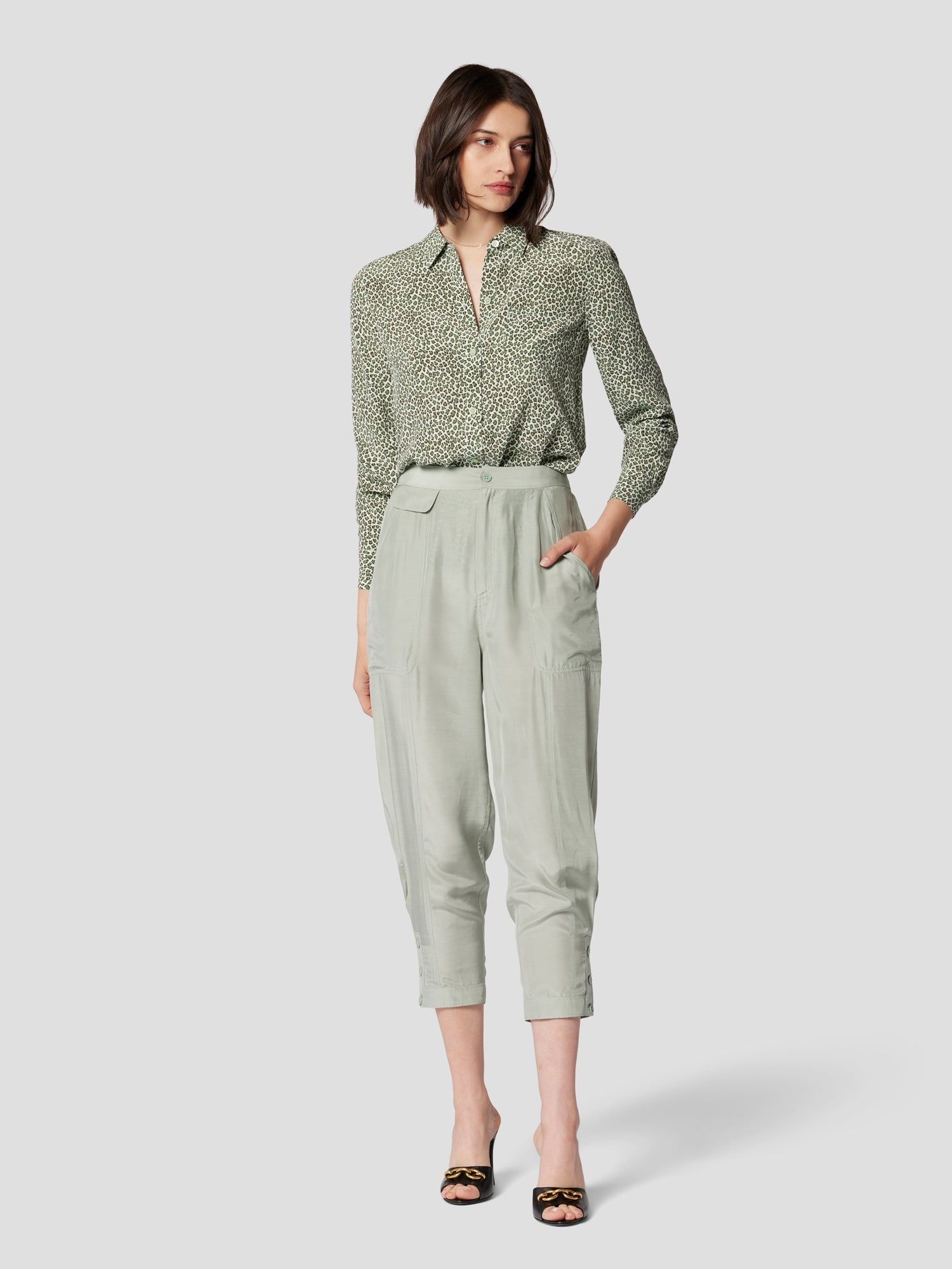 LEEMA SILK SHIRT W/POCKET sold by Equipment product image thumbnail 2