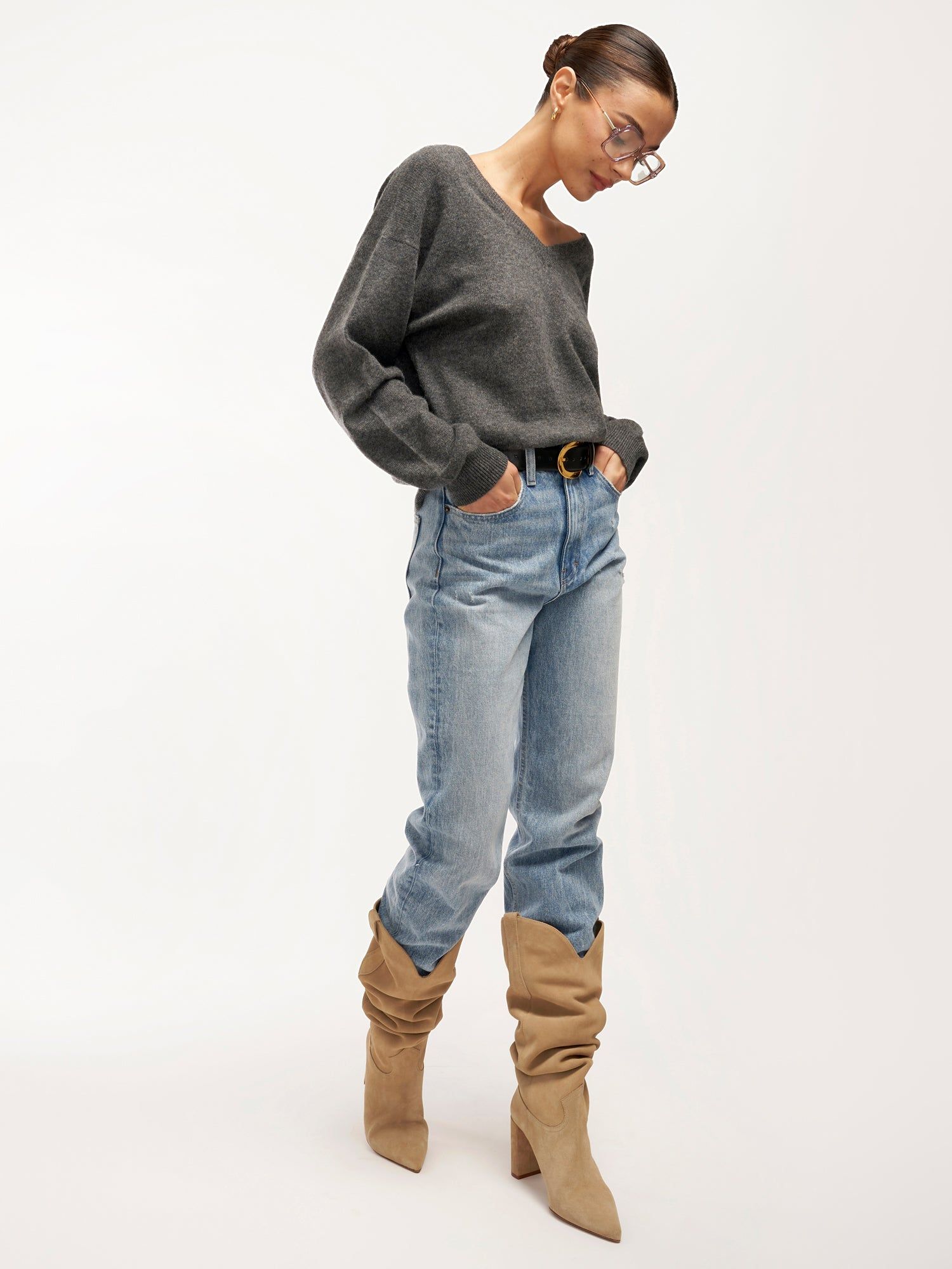 Lilou V-Neck Cashmere Sweater sold by Equipment product image thumbnail 3