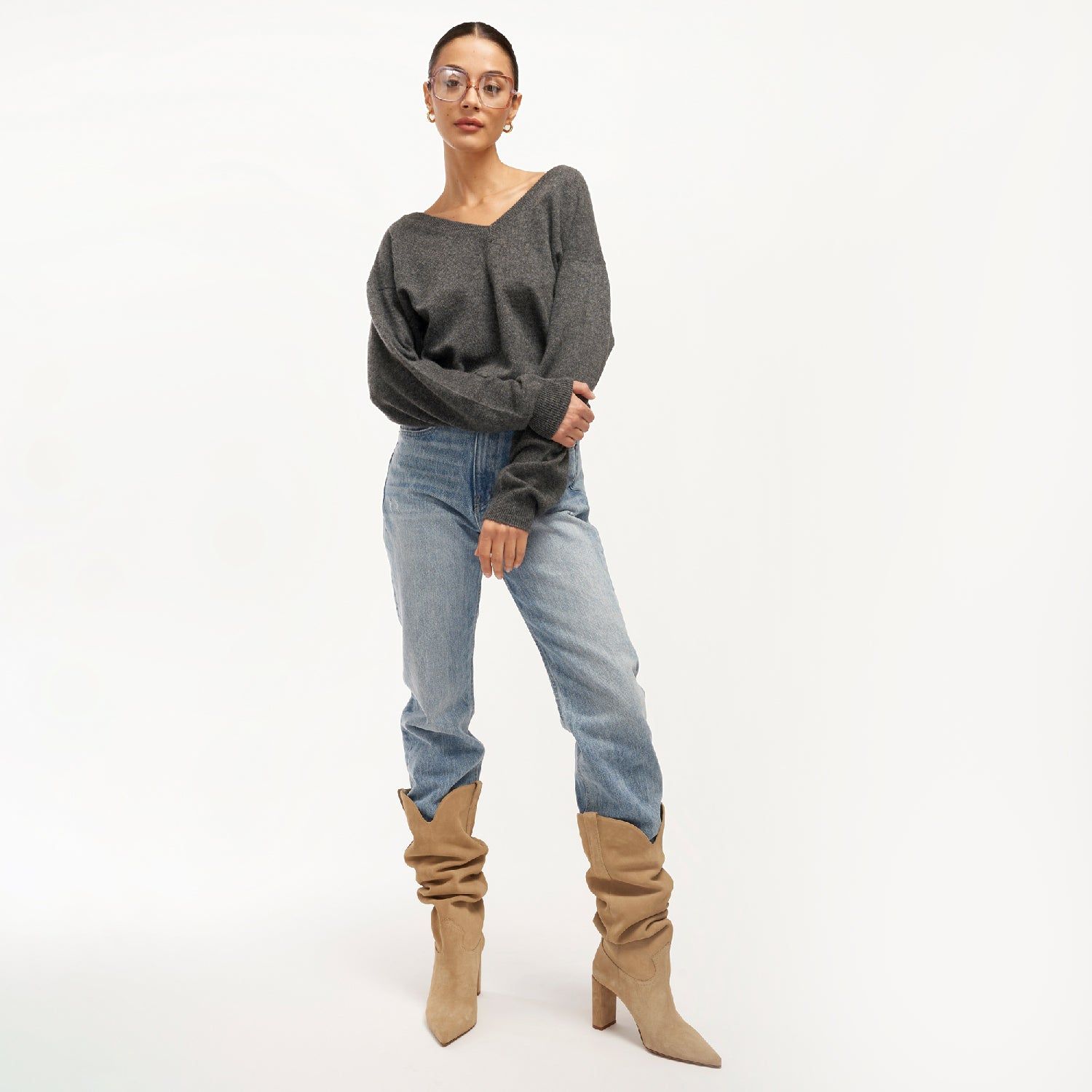 Lilou V-Neck Cashmere Sweater sold by Equipment product image thumbnail 5