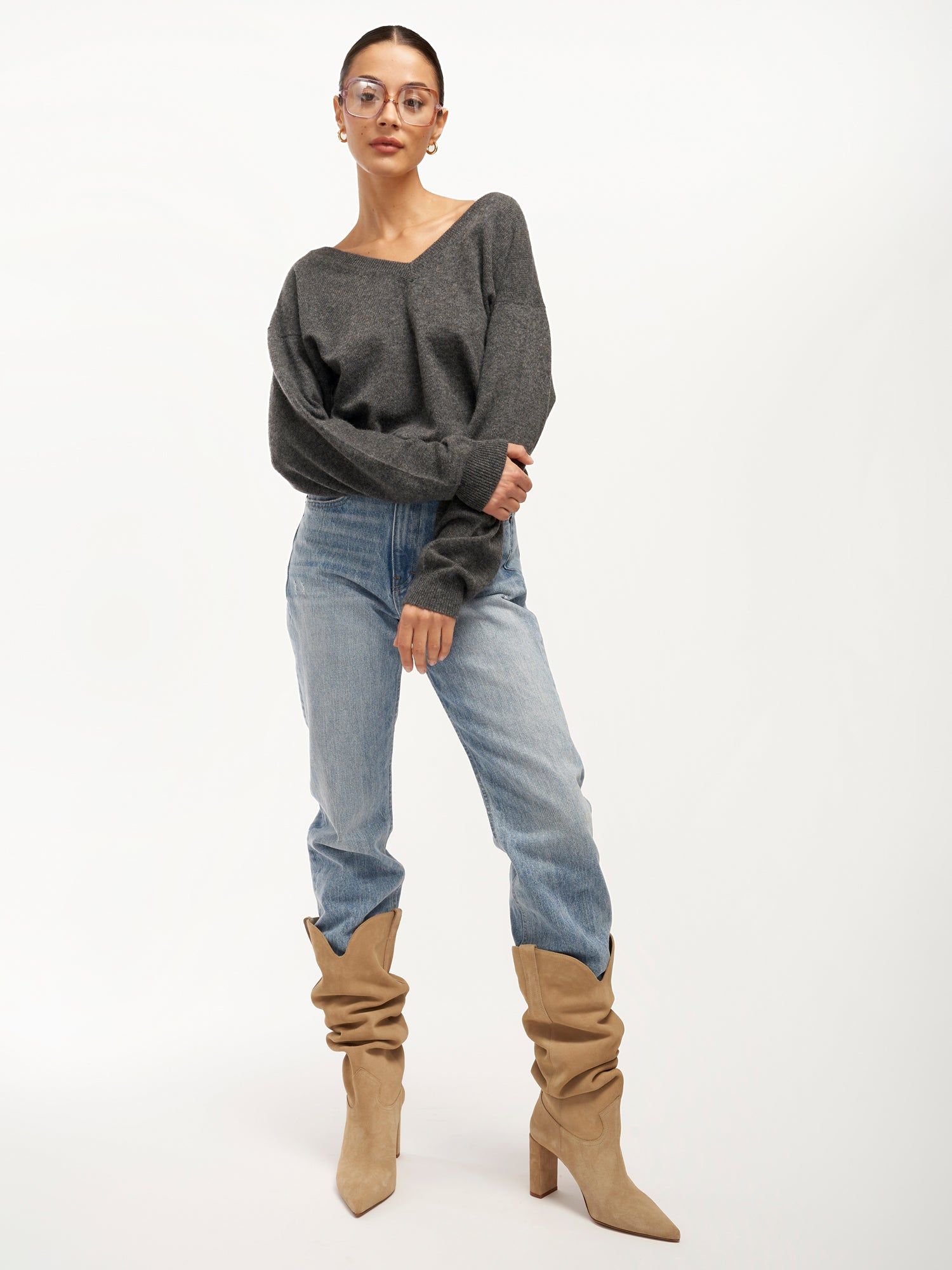Lilou V-Neck Cashmere Sweater sold by Equipment product image thumbnail 2