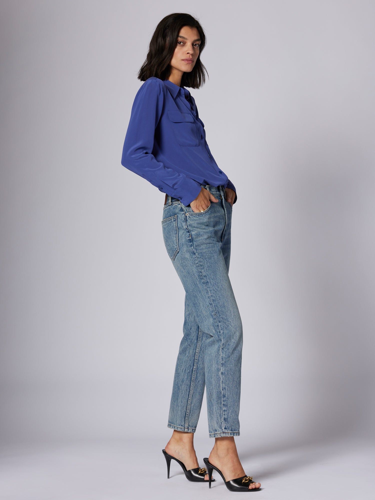 Slim Signature Silk Shirt sold by Equipment product image thumbnail 2