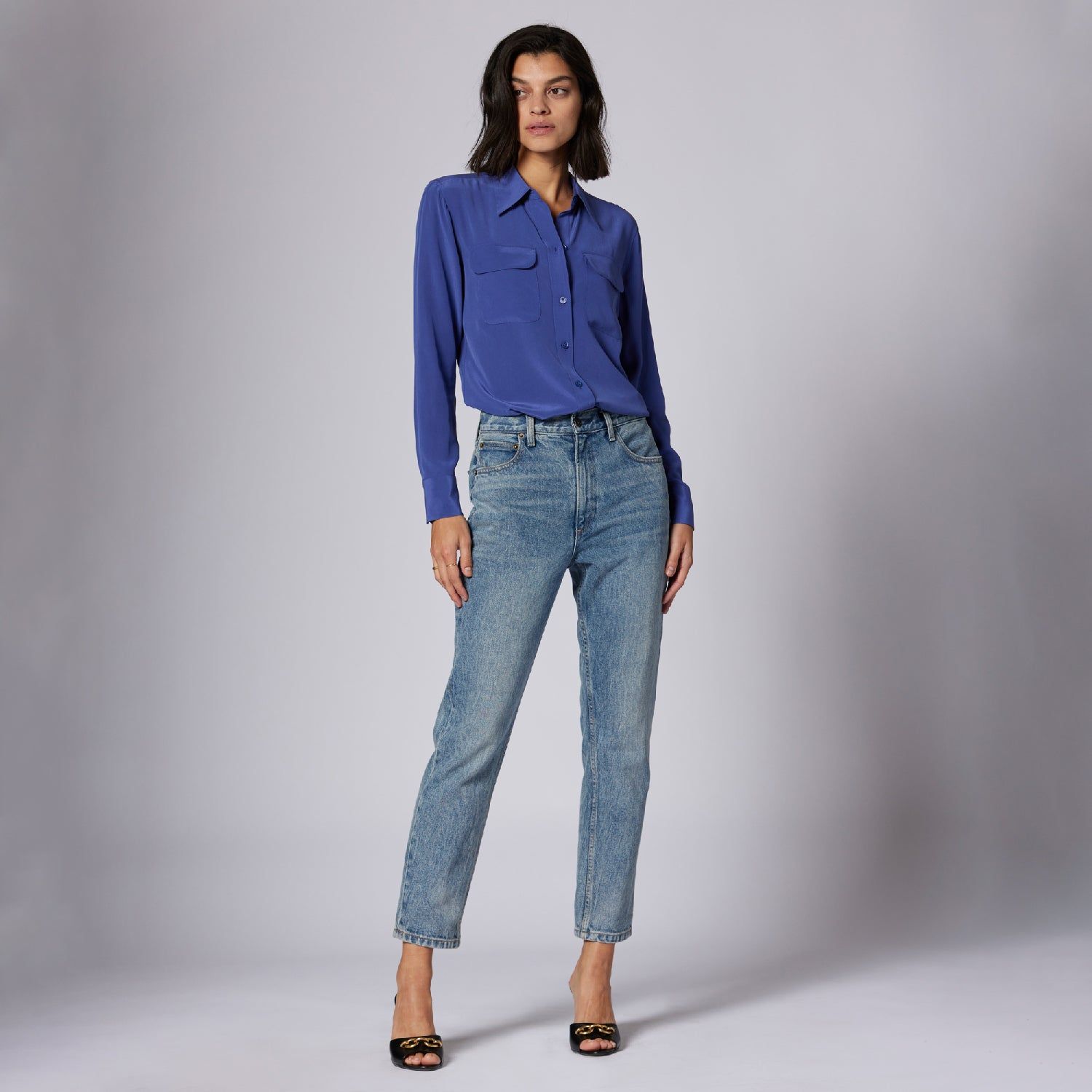 Slim Signature Silk Shirt sold by Equipment product image thumbnail 5