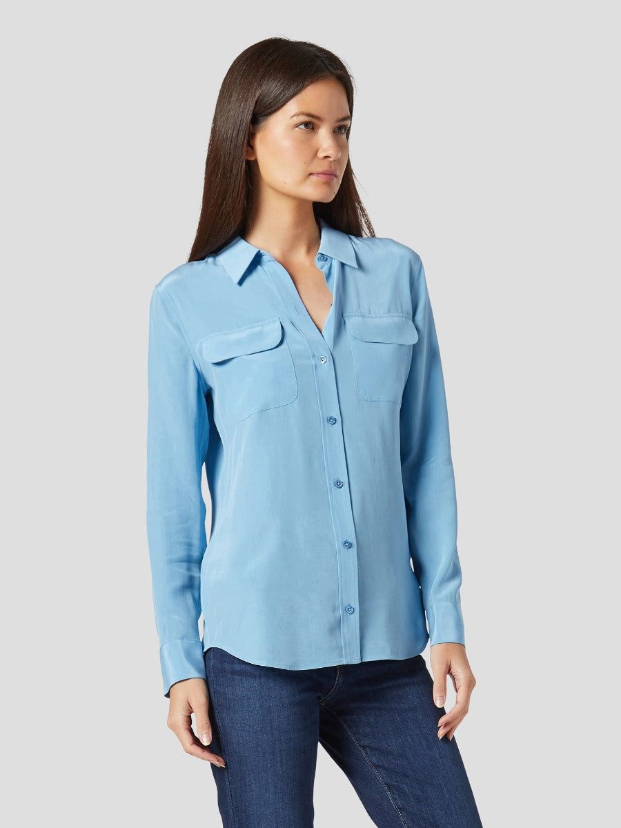 SLIM SIGNATURE SILK SHIRT sold by Equipment product image thumbnail 3