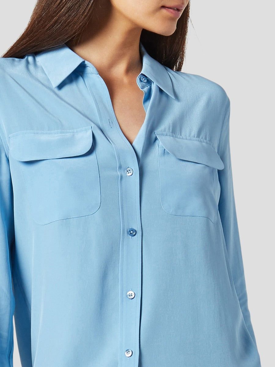 SLIM SIGNATURE SILK SHIRT sold by Equipment product image thumbnail 5