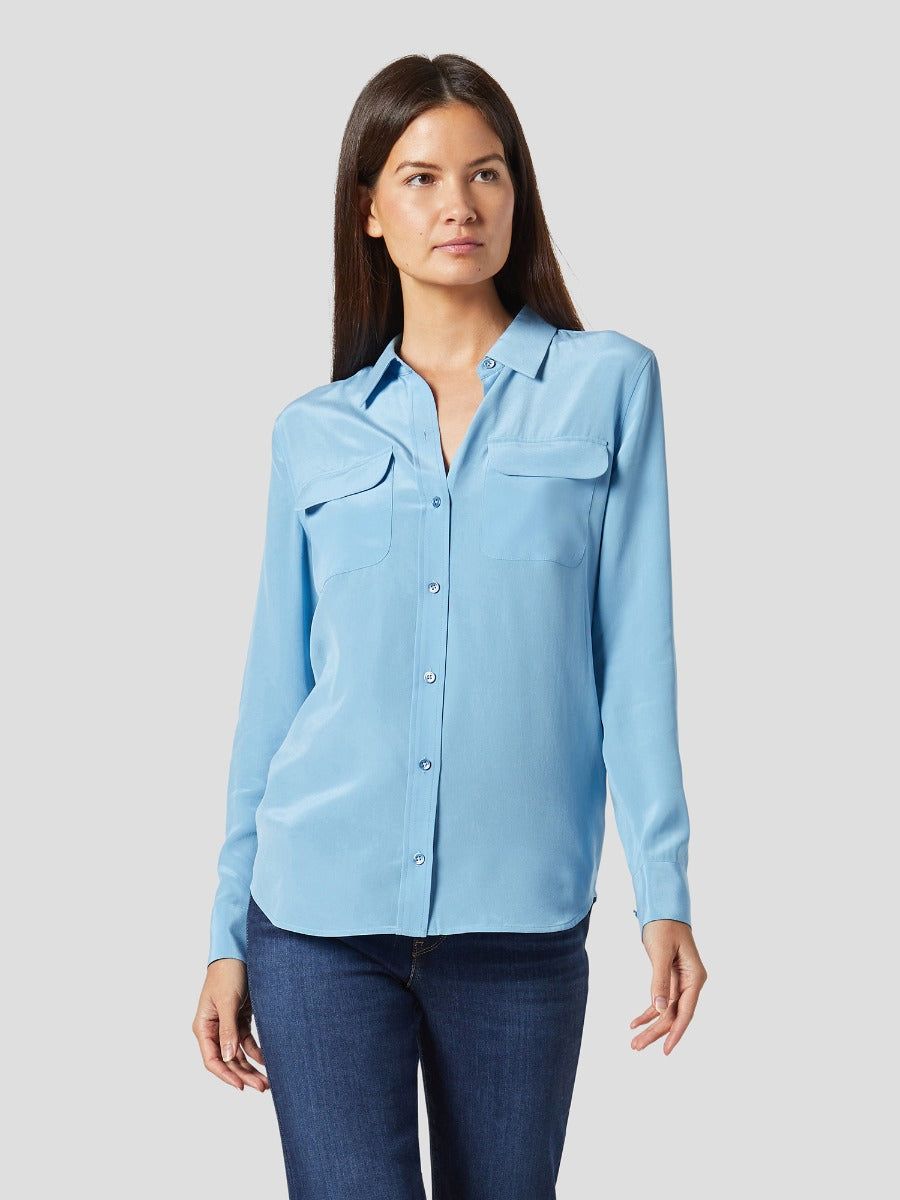 SLIM SIGNATURE SILK SHIRT sold by Equipment product image thumbnail 2
