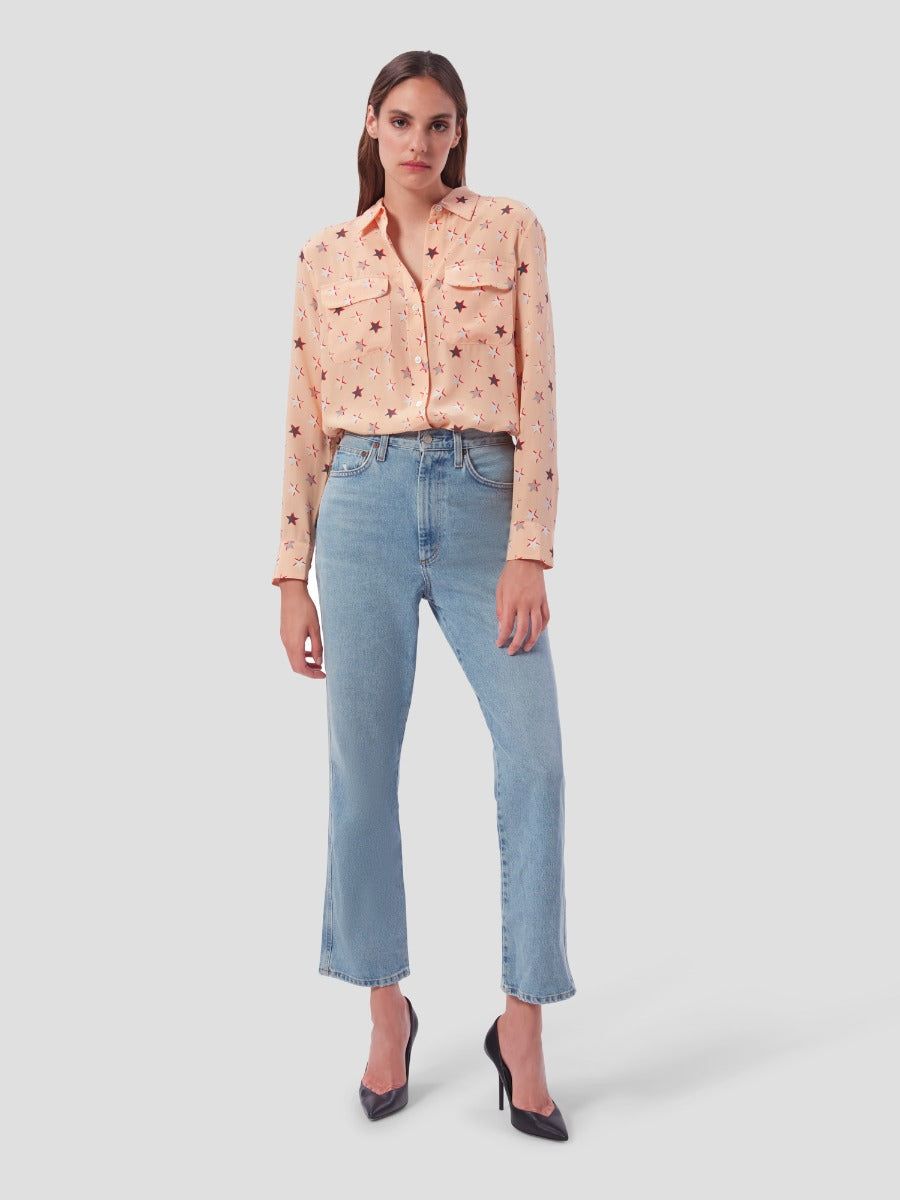 Slim Signature Silk Shirt sold by Equipment