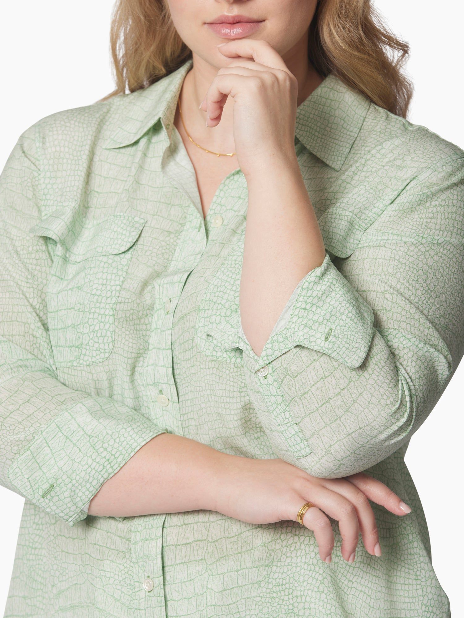 Slim Signature Silk Shirt sold by Equipment product image thumbnail 11