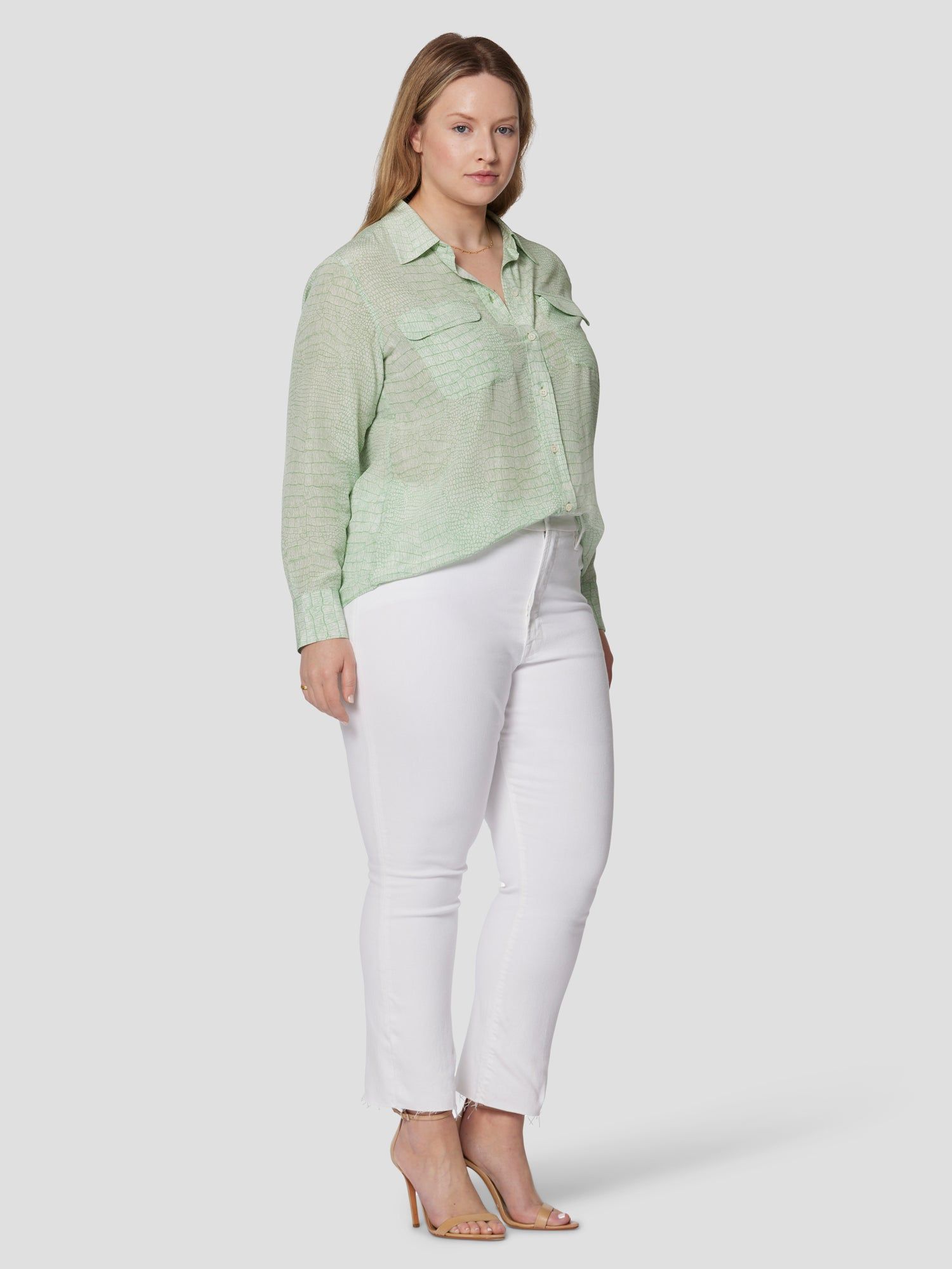 Slim Signature Silk Shirt sold by Equipment product image thumbnail 10