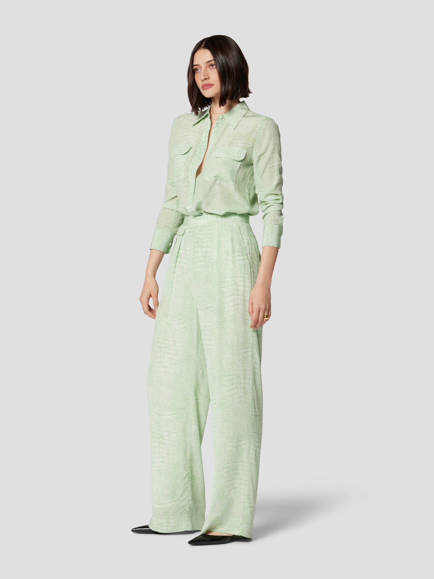 Slim Signature Silk Shirt sold by Equipment product image thumbnail 5