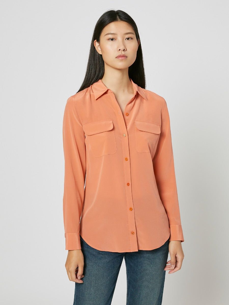 Slim Signature Silk Shirt sold by Equipment product image thumbnail 3