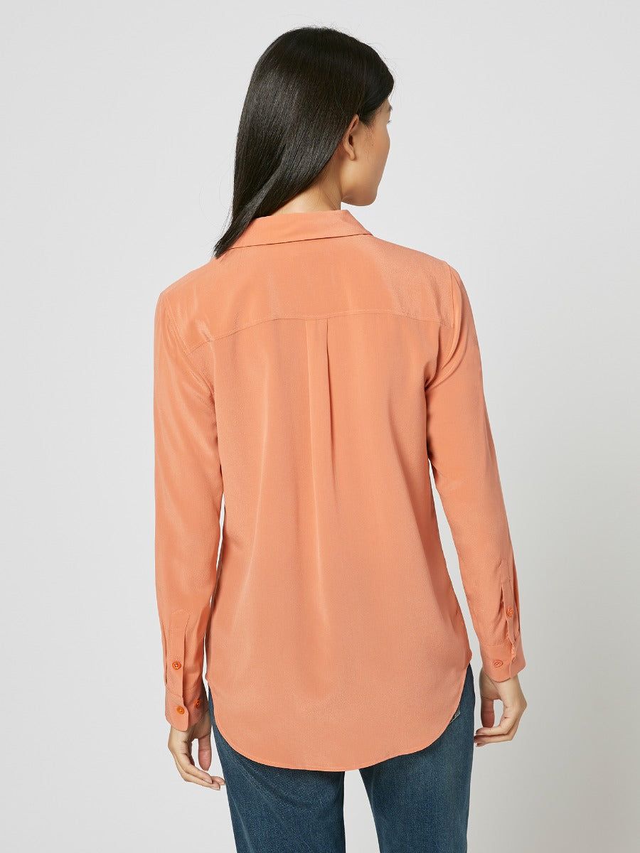 Slim Signature Silk Shirt sold by Equipment product image thumbnail 5