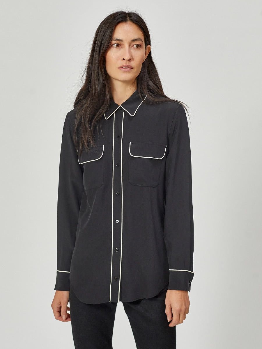 SLIM SIGNATURE SILK SHIRT sold by Equipment product image thumbnail 4