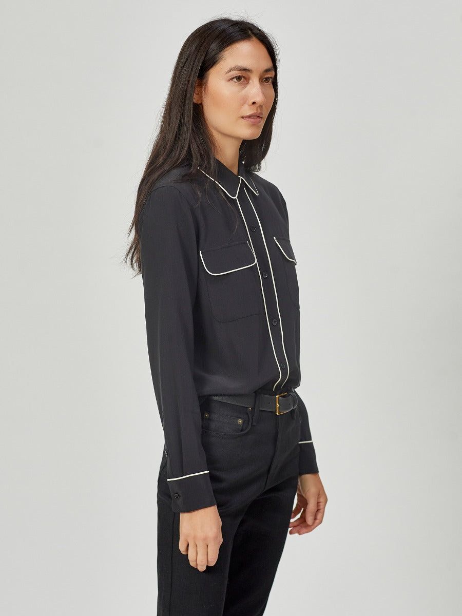 SLIM SIGNATURE SILK SHIRT sold by Equipment