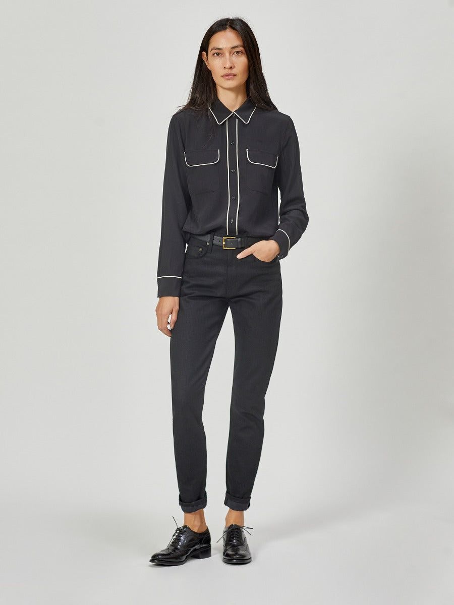 SLIM SIGNATURE SILK SHIRT sold by Equipment product image thumbnail 2