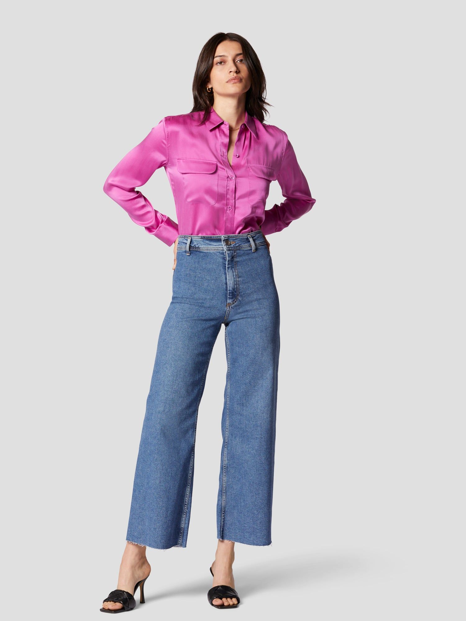 SIGNATURE SILK SATIN SHIRT sold by Equipment product image thumbnail 2