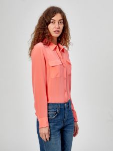 SLIM SIGNATURE SILK SHIRT sold by Equipment