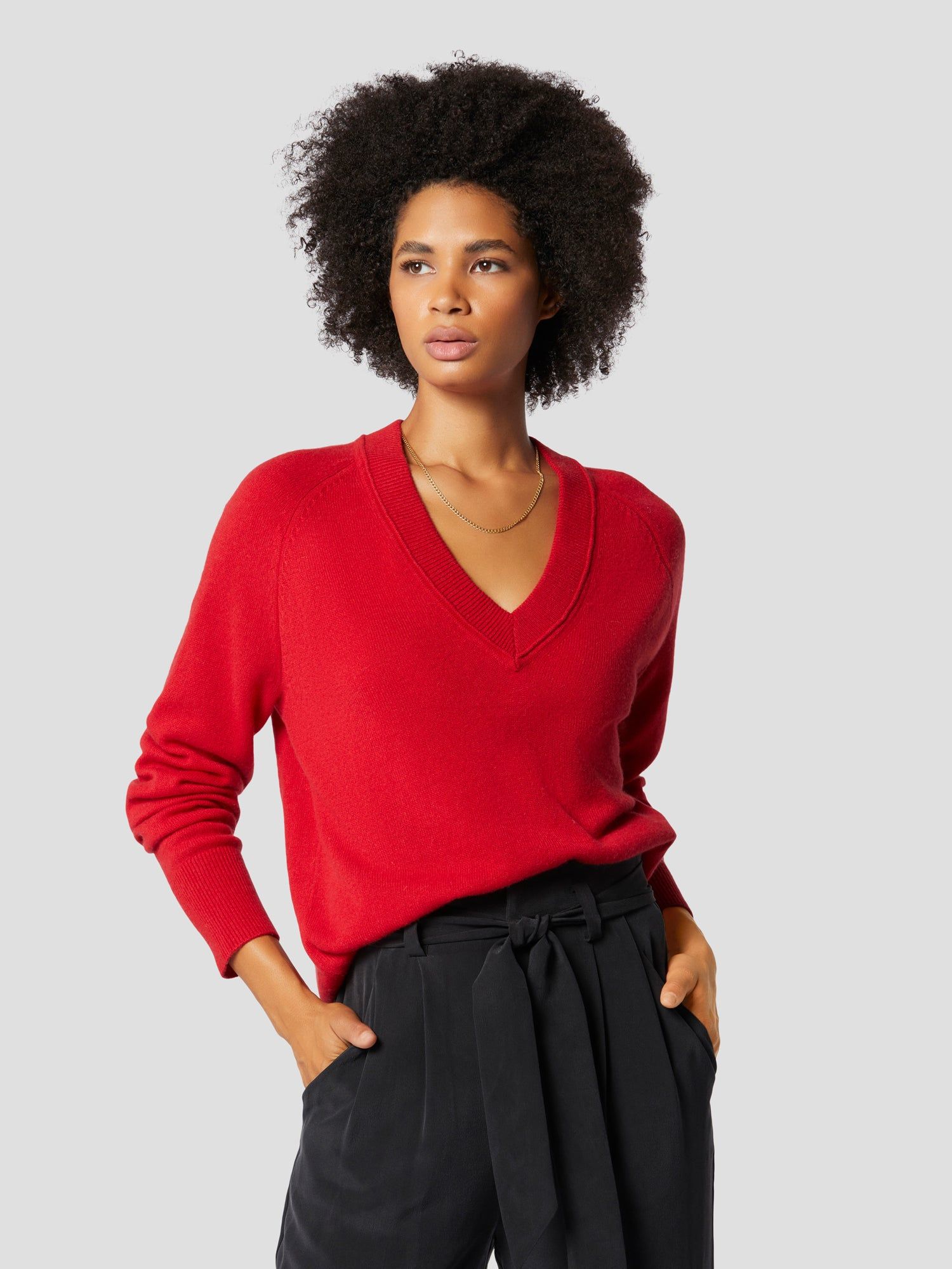 Madalene V-Neck Cashmere Sweater sold by Equipment product image thumbnail 3