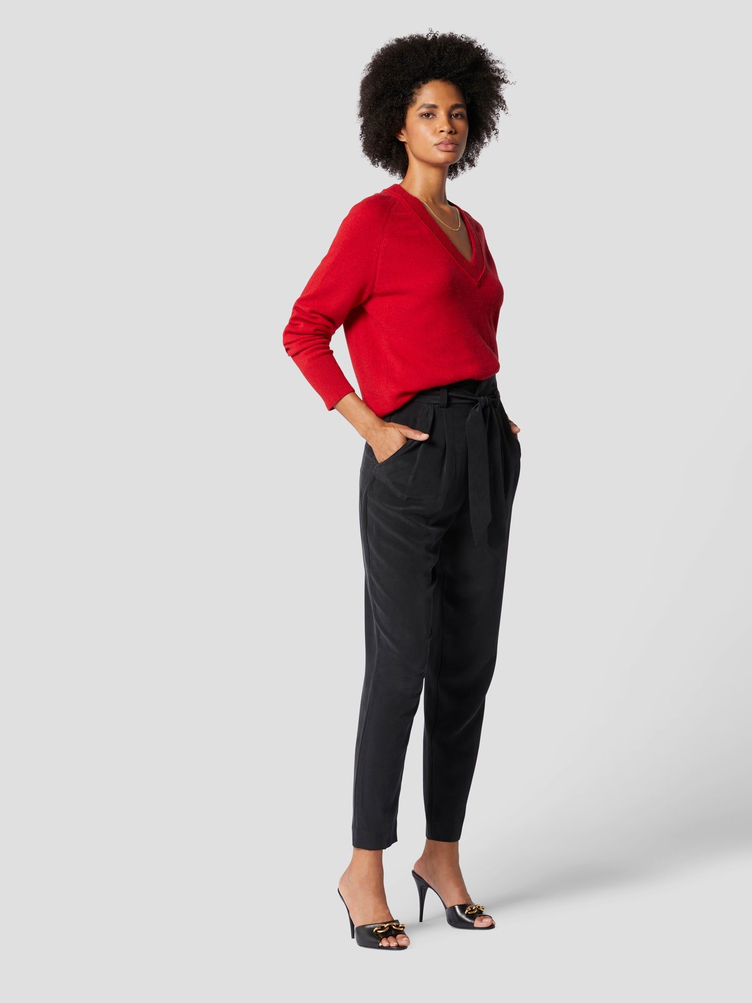 Madalene V-Neck Cashmere Sweater sold by Equipment product image thumbnail 4