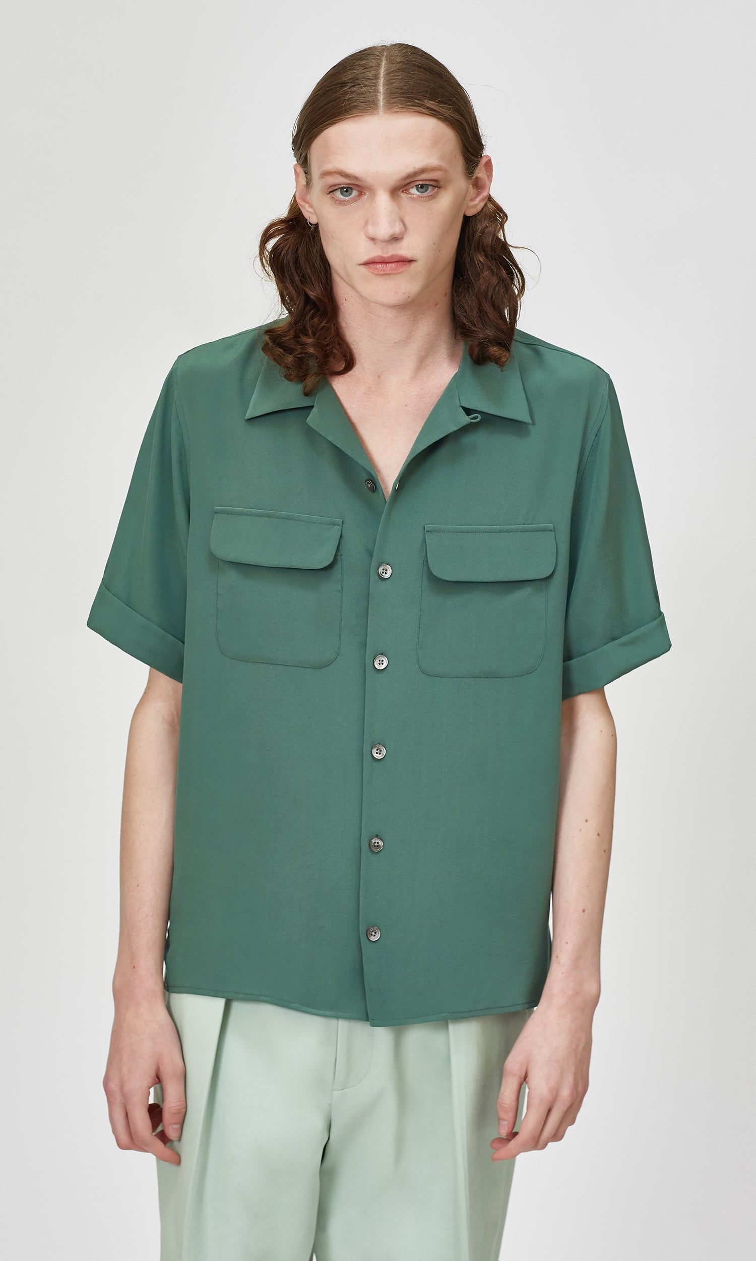 The Short Sleeve Original Silk Cuban Shirt sold by Equipment product image thumbnail 3