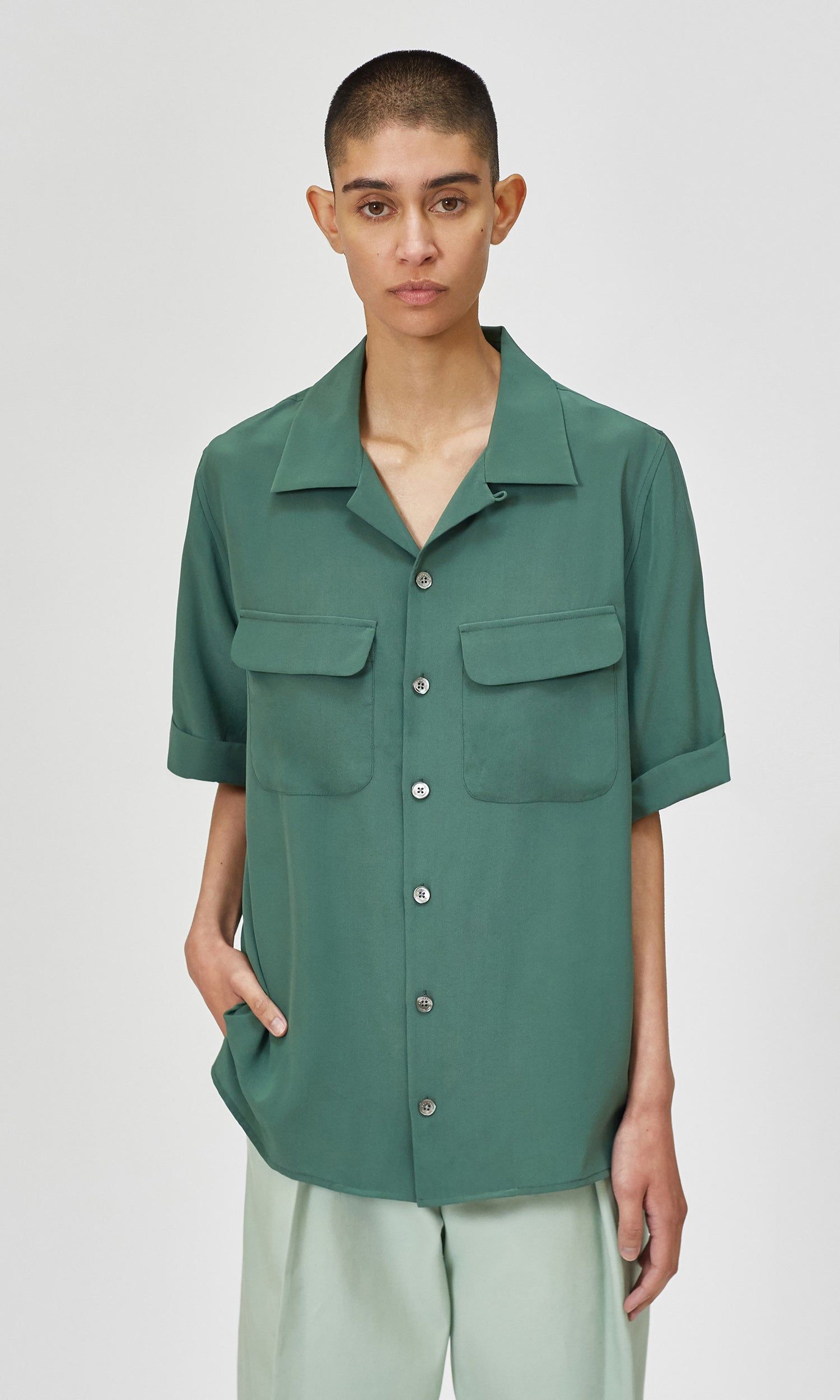 The Short Sleeve Original Silk Cuban Shirt sold by Equipment product image thumbnail 10