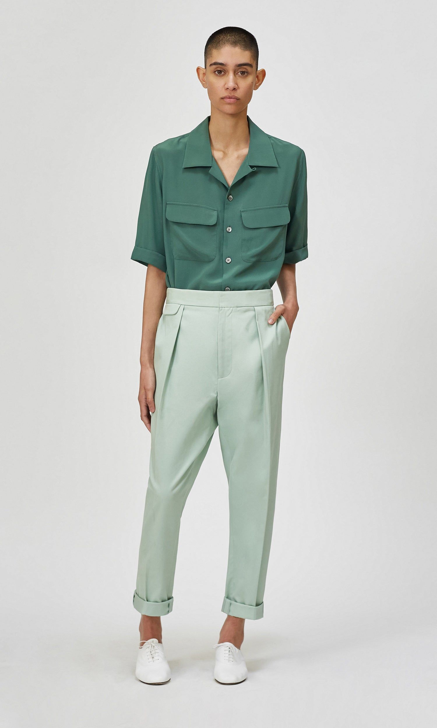 The Short Sleeve Original Silk Cuban Shirt sold by Equipment product image thumbnail 7