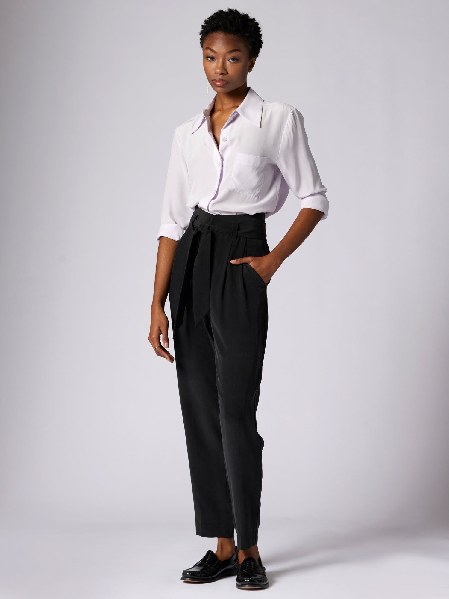QUINNE LONG SLEEVE SILK SHIRT sold by Equipment product image thumbnail 3