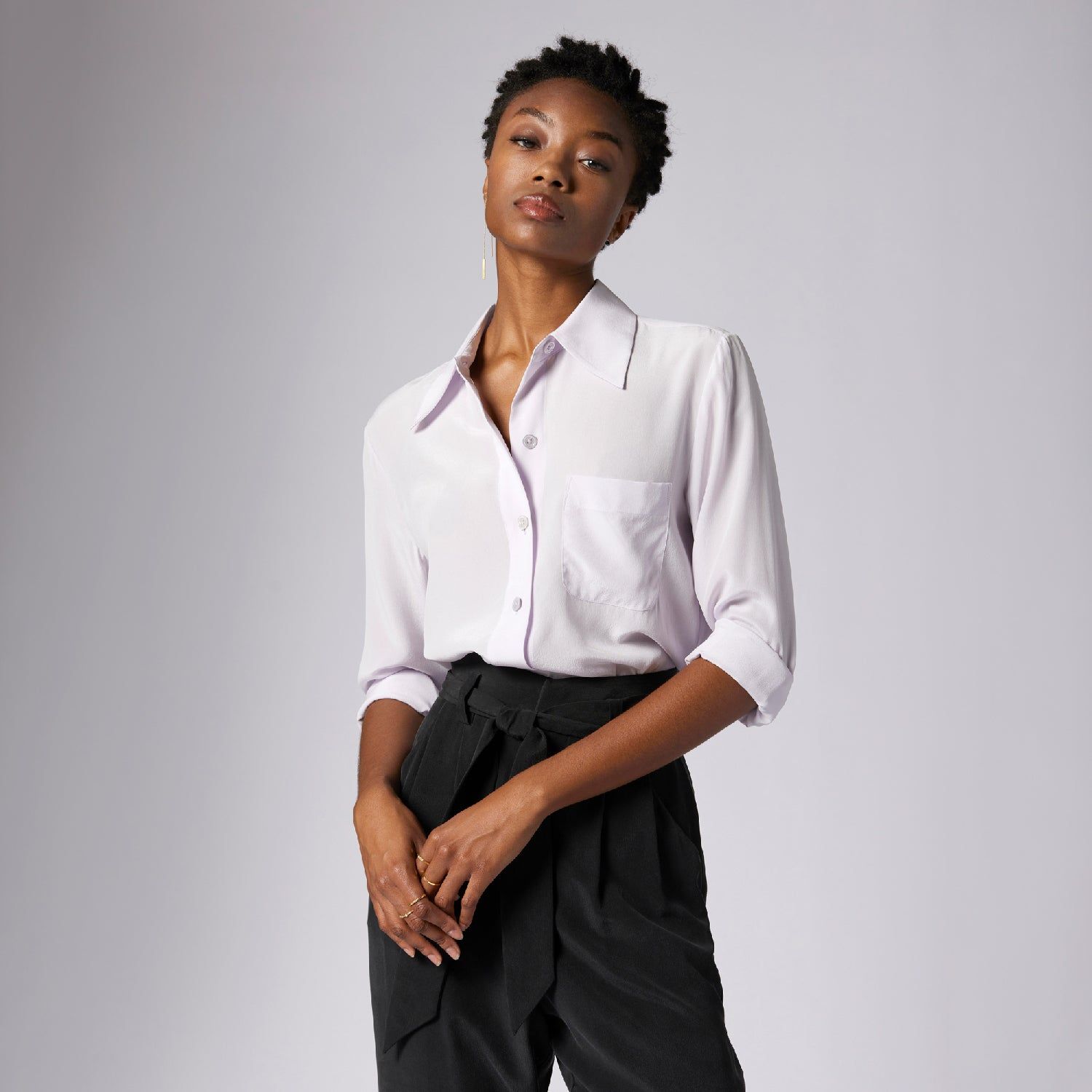 QUINNE LONG SLEEVE SILK SHIRT sold by Equipment product image thumbnail 5