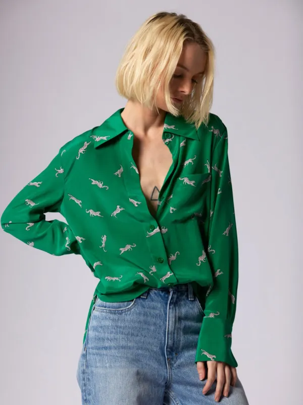 Quinne Long Sleeve Silk Shirt sold by Equipment