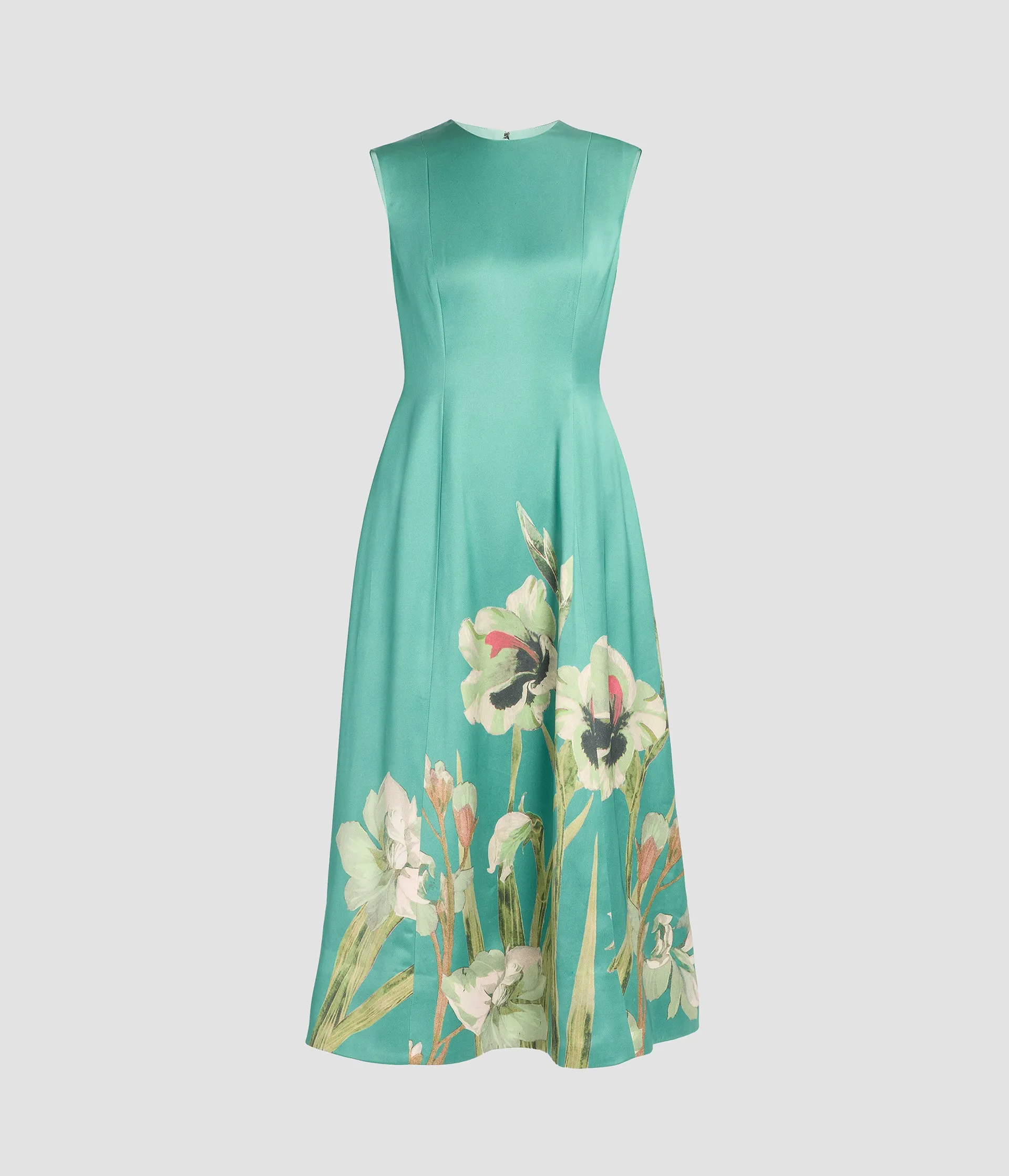 Floral Duchess Sleeveless Midi Dress sold by ERDEM