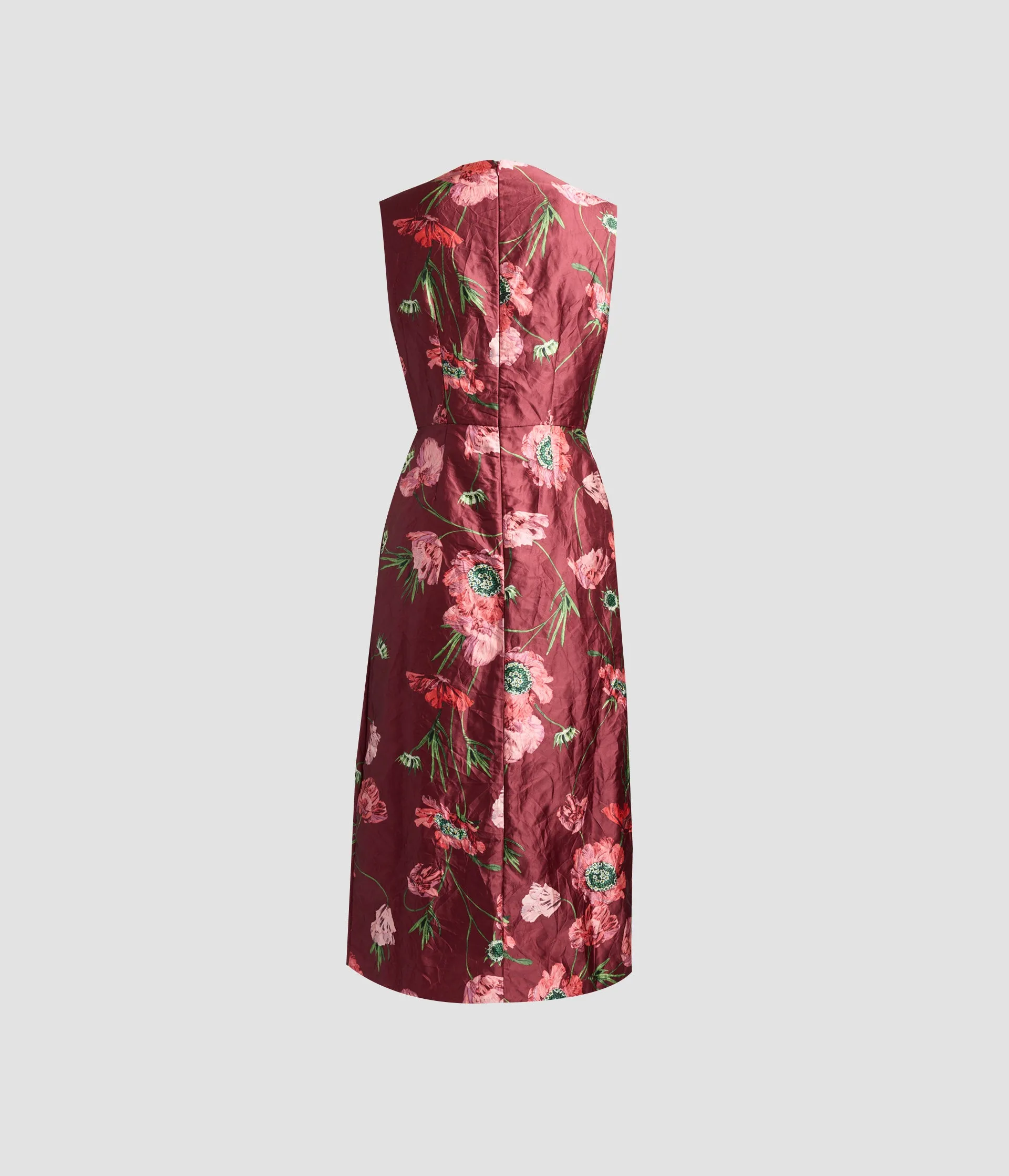 Floral Textured Satin Sleeveless Midi Dress sold by ERDEM product image thumbnail 2