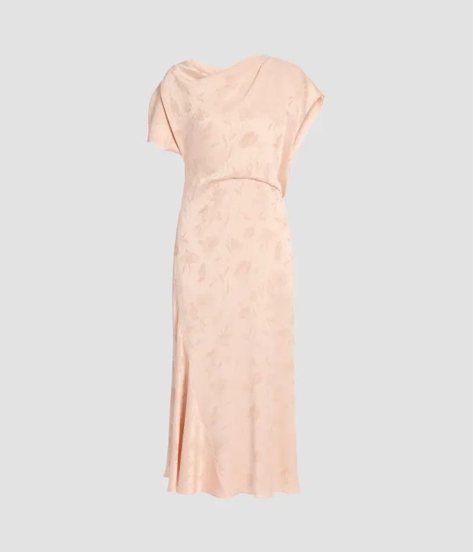 Floral Creponne Jacquard Short Sleeve Midi Dress sold by ERDEM