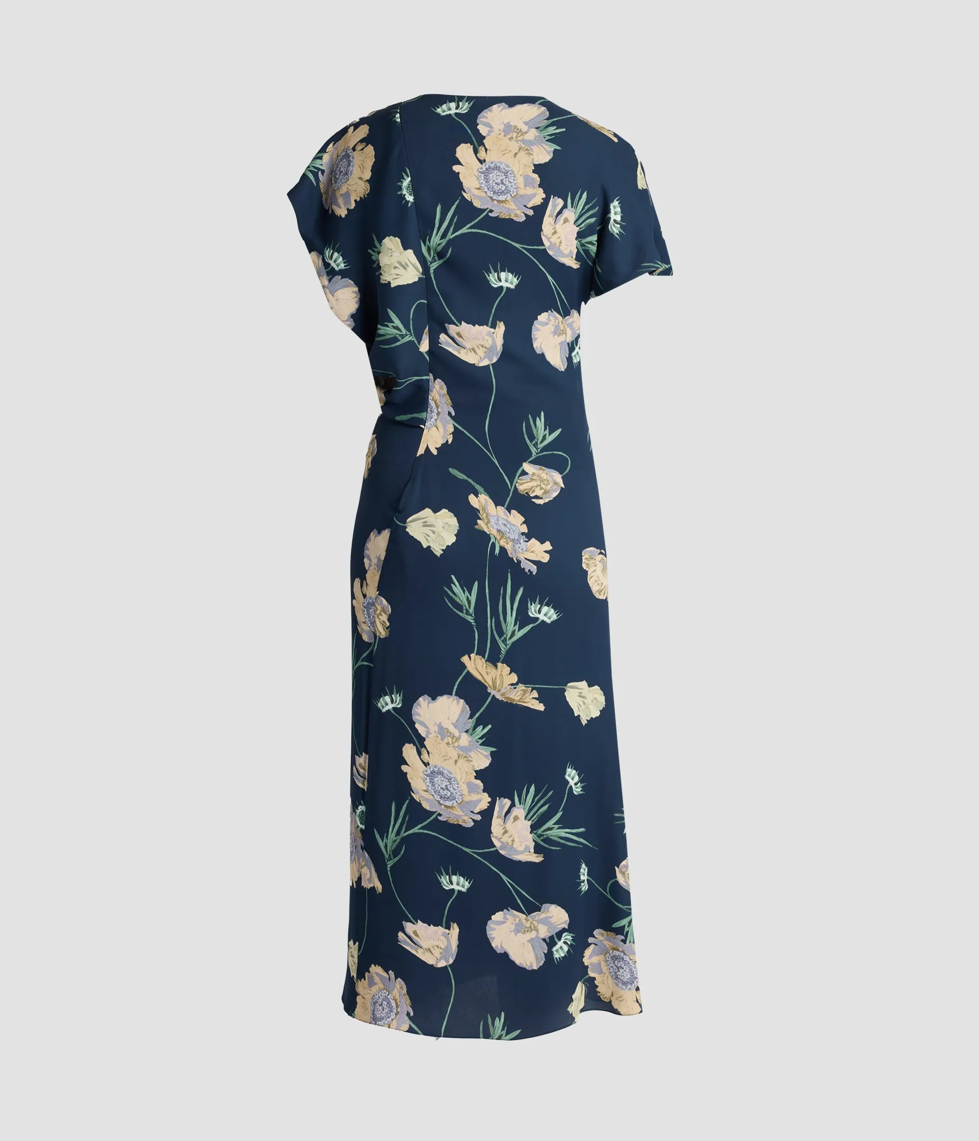 Floral Crepe Asymmetric Midi Dress sold by ERDEM product image thumbnail 2